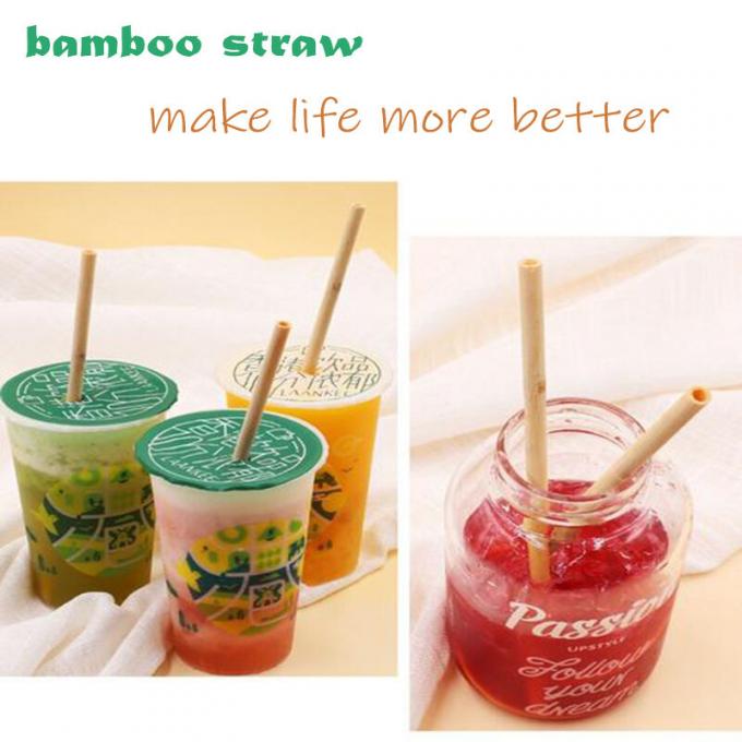 Pequena palha de bambu tubo de bambu para beber com logotipo personalizado 2