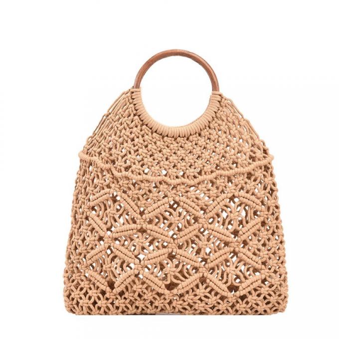 Bolsa de bambu redonda e semi-redonda com raiz de bambu para bolsa de mão de senhora 1