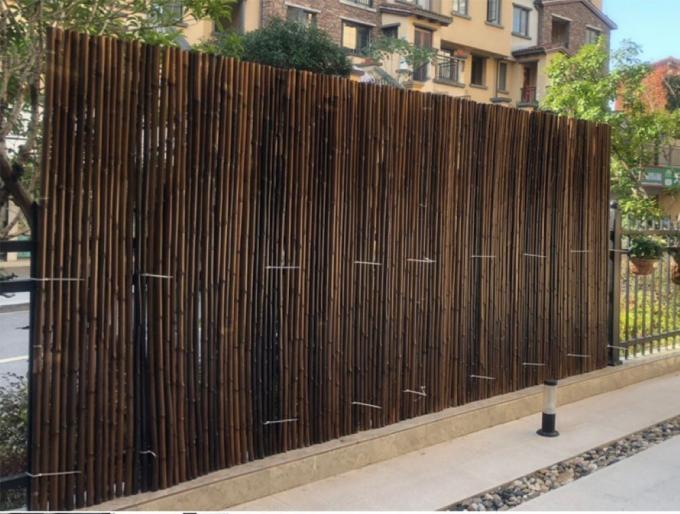 Cerca de bambu pintada material de bambu natural Privacy Garden Border de Panels Rolled Bamboo da cerca 0