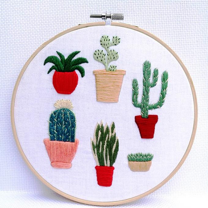 Comércio a retalho Set de anéis de bordados de círculo de bambu 7