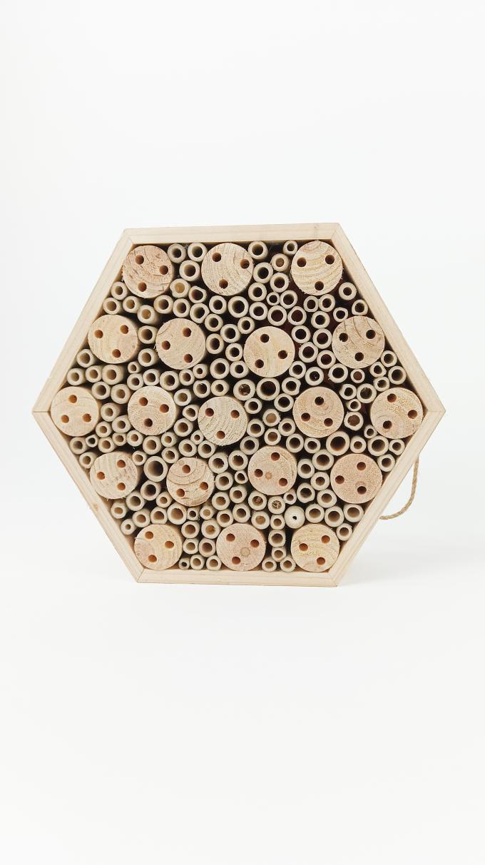 Insecto de madeira Casa de abelhas Caixa pendurada Habitat de insetos para abelhas borboleta Bab&aacute;s ben&eacute;ficas 4