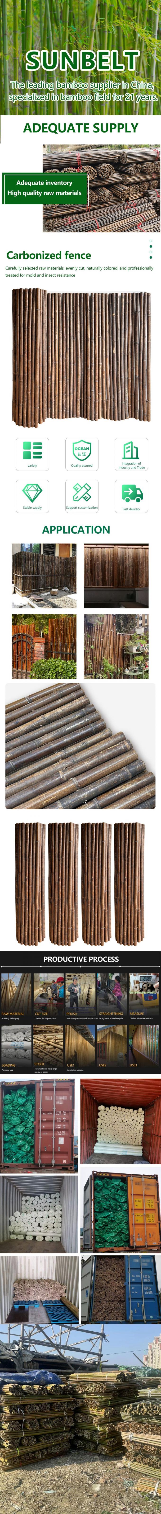 Kit de cerca de bambu moderna, vedação de jardim DIY e divisor de pátio 0