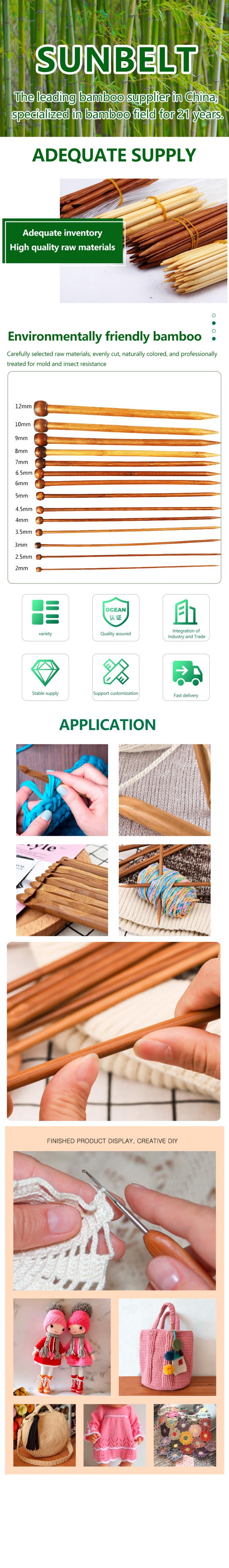 Agulhas de Croch&ecirc; de Bambu Ecol&oacute;gicas Dur&aacute;veis e Confort&aacute;veis para Tric&ocirc; Manual 0