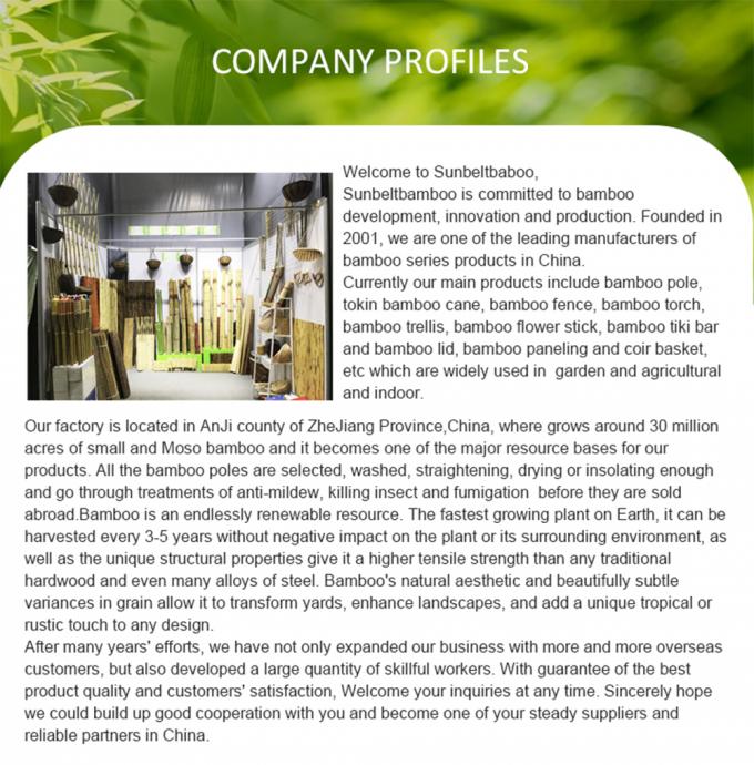 Estaca de bambu revestida de plástico à prova de intempéries para jardinagem/uso ao ar livre 1