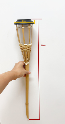 Tocha de Bambu Artesanal para Jardim e Camping para Uso ao Ar Livre