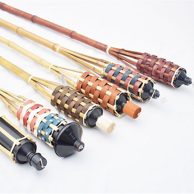 Tocha de Bambu Natural para Decoração de Festas no Jardim e Camping ao Ar Livre, Feita à Mão, Ecológica, Tocha de Fogo Impermeável