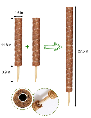 plantas de Moss Totem Pole Kit For da fibra de coco de 44cm que escalam e que apoiam o coco Polo das plantas