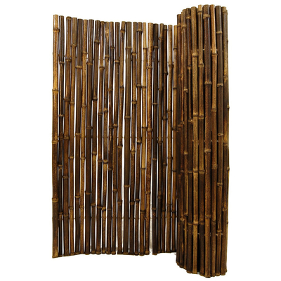 Cerca de bambu preta natural For Garden Decoration de 180cm 240cm que cerca a parede