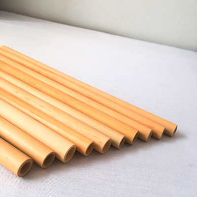 Palhas de bambu 19cm descartáveis de bambu naturais reusáveis para o cocktail do café