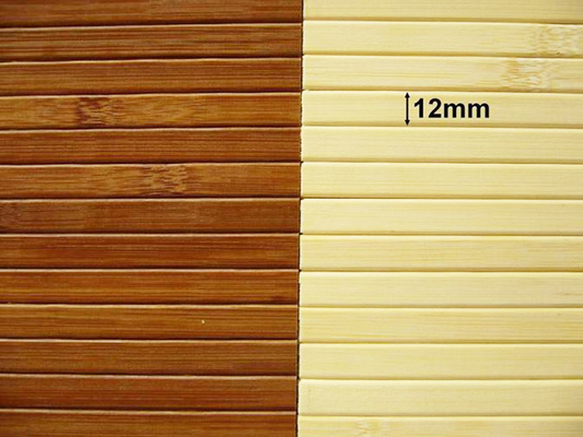 Papel de parede de bambu natural 17mm almofadando de bambu feito à mão tecido para trás para a decoração da casa