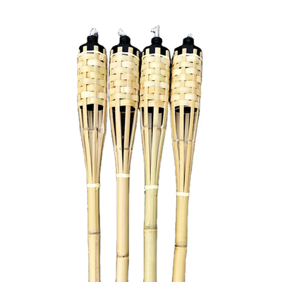 a tocha de bambu natural de 120cm para o festival comemora, partido de Luau, iluminação exterior