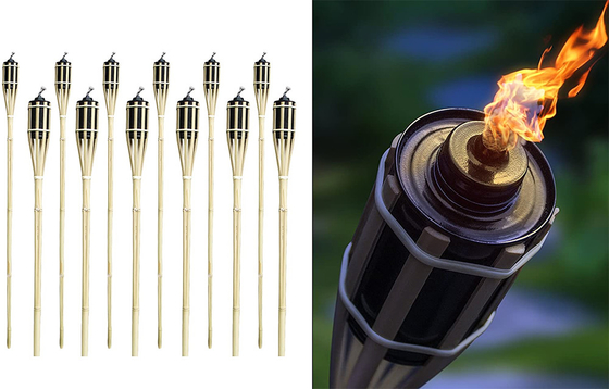tochas de bambu de 120cm com o cartucho largo do óleo da boca do metal impermeável