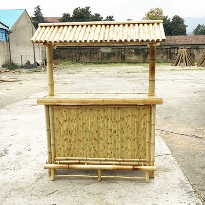 Tamborete de bambu de Tiki Bar 2 do entretenimento da praia 4 de bambu impermeáveis com apoio traseiro