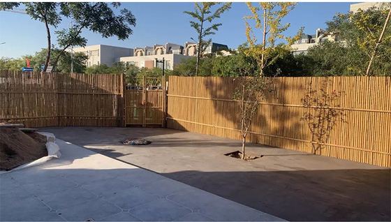 Cerco de bambu 1.5x1.5m decorativo feito a mão natural do rolamento do quintal da cerca