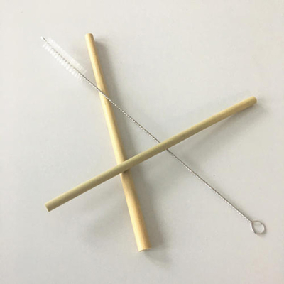 Palhas bebendo de bambu 20x0.8cm reusáveis amigáveis reusáveis de Eco com escova