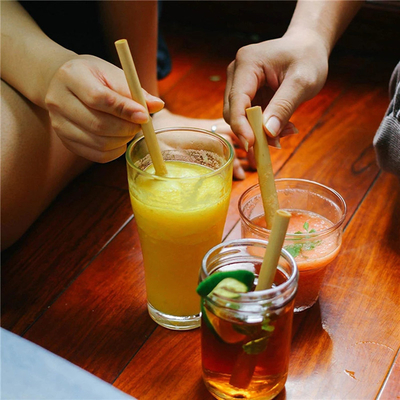 Palhas reusáveis de bambu das palhas de bambu amigáveis de Eco para beber do restaurante da barra do café