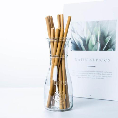 As palhas de bambu orgânicas Compostable personalizaram Logo Travel Juice Cocktail Use