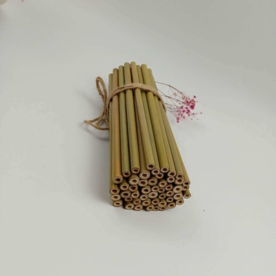 palhas de bambu descartáveis de 19cm naturais para a bebida Drinkings frio das crianças