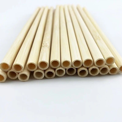 Palhas de bambu descartáveis naturais
