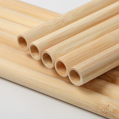 Fibra natural orgânica Straw Reusable Bamboo Drinking Straw da matéria prima de bambu biodegradável com líquido de limpeza