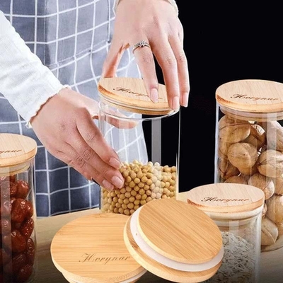 O armazenamento de madeira feito sob encomenda dos biscoitos dos cereais das tampas de Mildewproof range o uso da cozinha da casa