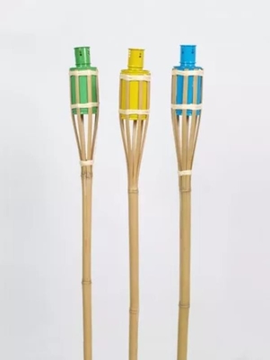 tochas de bambu do partido de Tiki Torch Hand Woven Bamboo do jardim de 115cm
