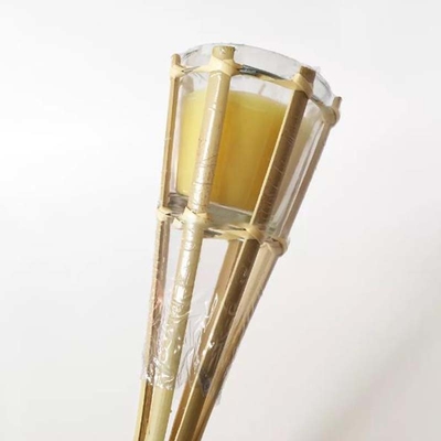 Tocha de bambu natural do partido exterior com o cartucho recarregável do óleo do metal da substituição