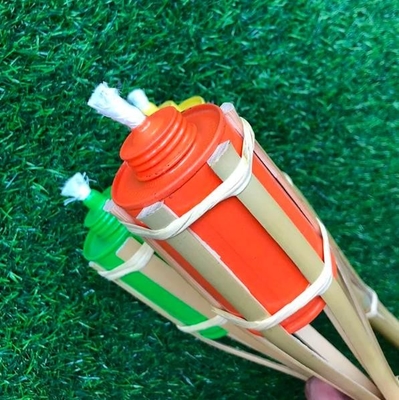 Tocha de bambu natural exterior Tiki Torch de bambu da decoração da plataforma da jarda