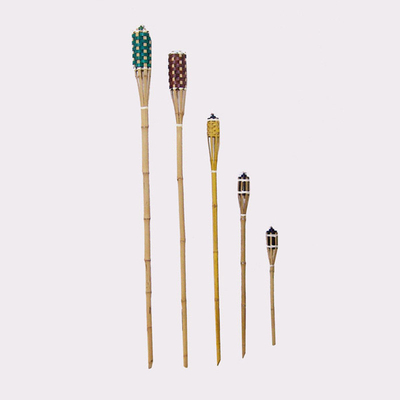 tocha de bambu natural de 115cm colorida para a celebração exterior do festival do partido de Luau