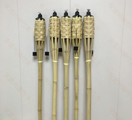 partido de bambu de Tiki Torches For Garden Lighting Luau da tocha de bambu natural de 180cm
