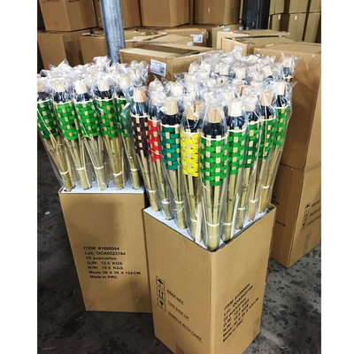 tocha de bambu natural exterior da citronela da tocha de 110cm para a iluminação do jardim, partido de Luau