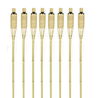 Tocha de bambu do ardor da decoração do jardim do partido de Luau com o cartucho do óleo do metal