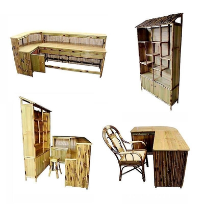 Os quintais encalham o partido Tiki Bars With Roof de bambu exterior para obstruir o Sun