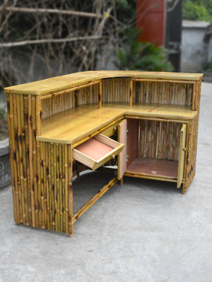 Tamborete de bambu de Tiki Bar 2 do entretenimento da praia 4 de bambu impermeáveis com apoio traseiro