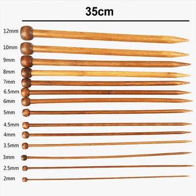 grupo de bambu circular de bambu das agulhas de crochê das agulhas de confecção de malhas 12pcs