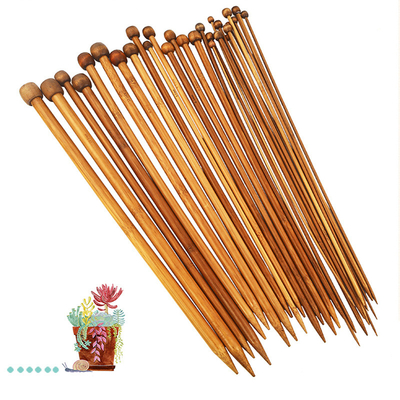 grupo de bambu circular de bambu das agulhas de crochê das agulhas de confecção de malhas 12pcs