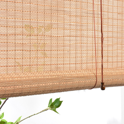 cortinas de rolo de bambu Roman Style Curtains de bambu colorido da natureza de 1.8m