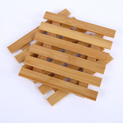 Pousas-copos de bambu da placa de bambu dos pires da planta para plantas suculentos dos potenciômetros da planta de 3,2 polegadas