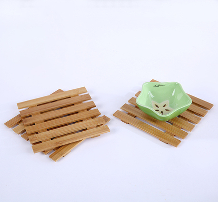 Porta-copos de bambu em branco pequeno poroso para vaso de plantas suculentas bandeja de 3,2 polegadas