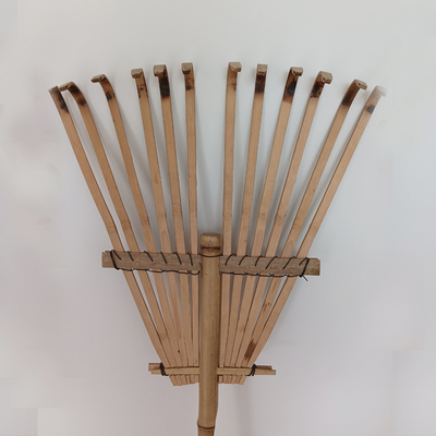 Grade amigável feito a mão de 9 ancinhos de jardim de Eco do ancinho de bambu do dente 120cm