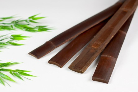 220cm Polos de bambu bruto preto Polos de bambu natural Verniz Superfície lisa