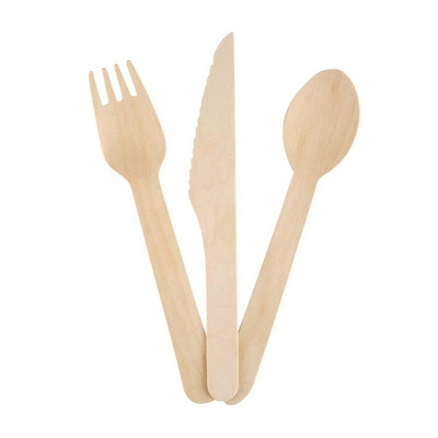 A faca descartável do grupo dos utensílios de mesa da matéria prima Eco-amigável do bambu da cutelaria bifurca-se colheres