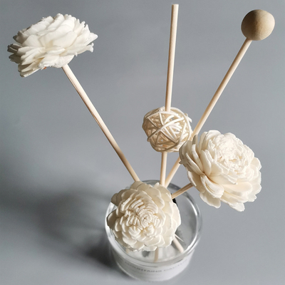 Casa Reed Diffuse Dried Sola Flower preservado fragrância Reed Diffuser com feltro de lubrificação do algodão