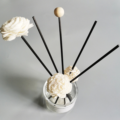 A madeira Scented secou Sola Flower Reed Diffuser 15cm com o feltro de lubrificação do algodão para decorativo
