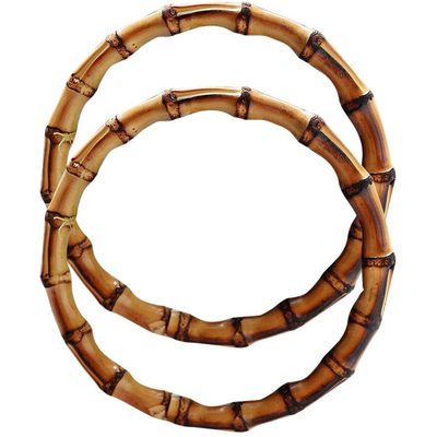Punho de bambu natural do saco para o semicírculo dos acessórios da bolsa das mulheres ou o punho redondo do saco