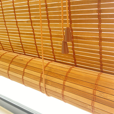 o bambu da natureza de 1.8m rola acima a máscara para Windows Roman Curtains Light Filtering colorido