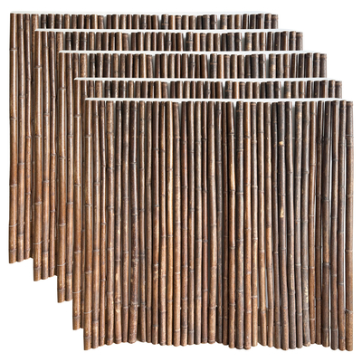 Cerca de bambu pintada material de bambu natural Privacy Garden Border de Panels Rolled Bamboo da cerca