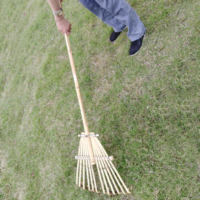 O gramado de bambu de pouco peso do jardim do ancinho de Gress monta rapidamente o ancinho 32cm da folha
