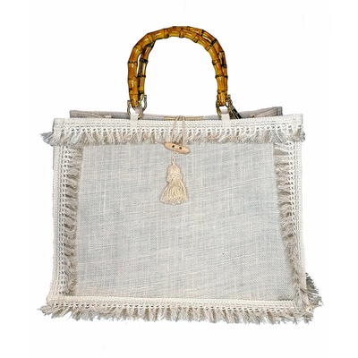 Punho de bambu natural do saco para o semicírculo dos acessórios da bolsa das mulheres ou o punho redondo do saco