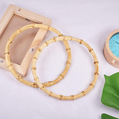 Punho de bambu natural do saco para o semicírculo dos acessórios da bolsa das mulheres ou o punho redondo do saco